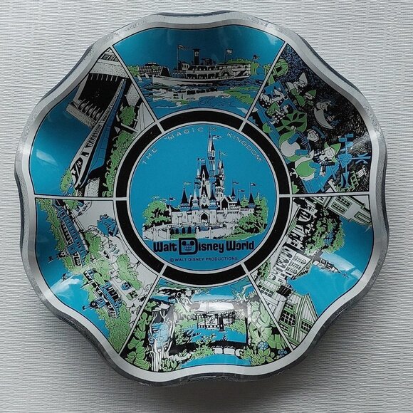 DISNEY PARKS Vintage 1960s Disneyland Fluted Edge Candy Dish - Picture 1 of 4